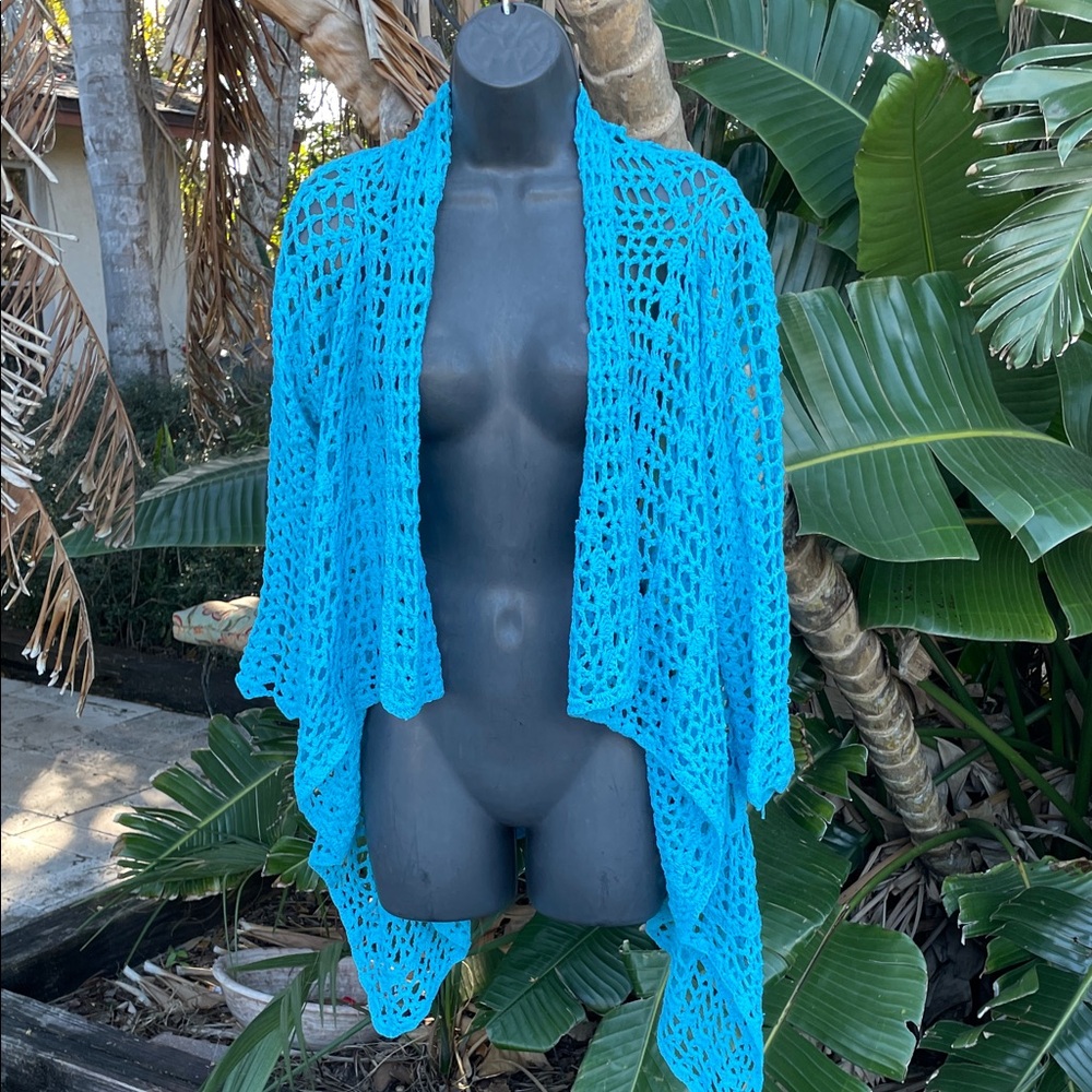 tempo Paris Bell sleeve crochet jacket